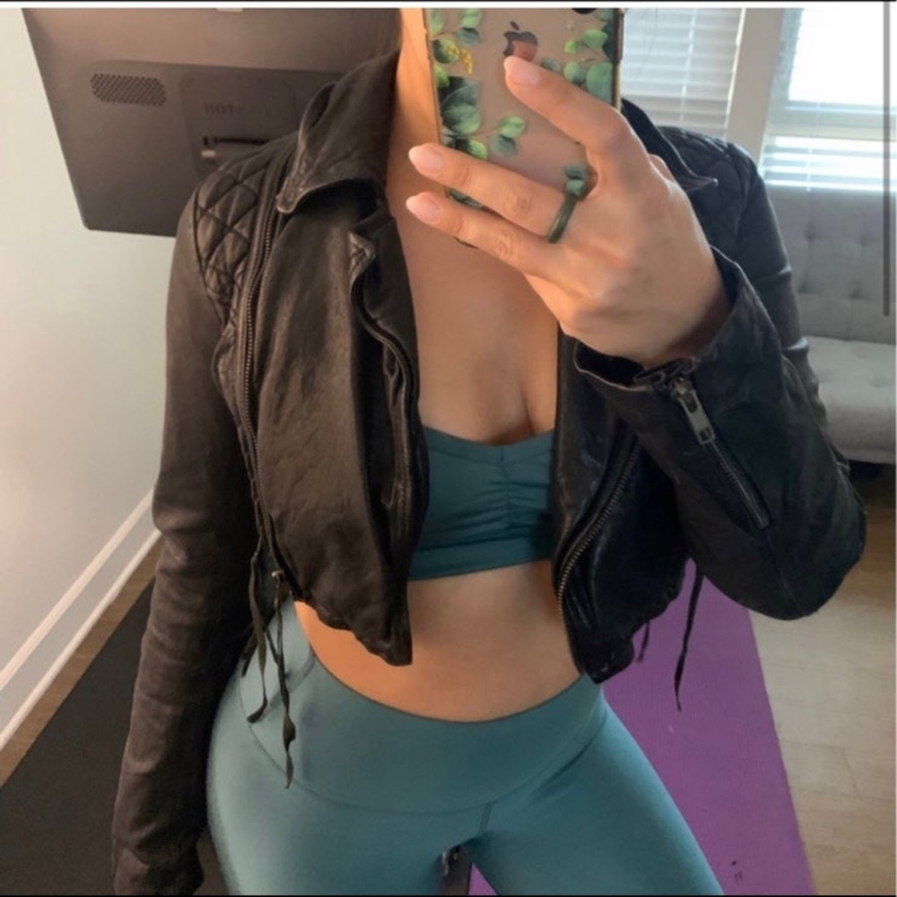 All saints leather jacket